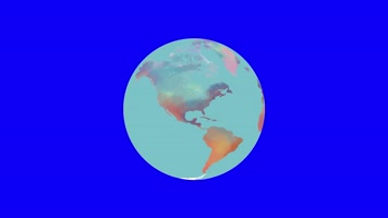 水彩地球抠像特效