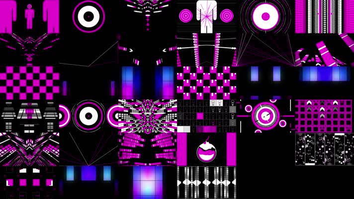 14组韩风时尚几何节奏图案