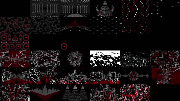 35组三维方块空间穿梭