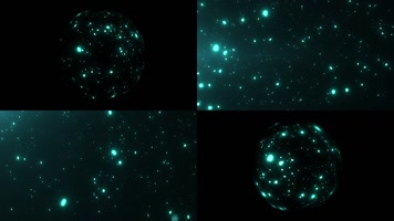 5组荧光雪花飞舞合成叠加