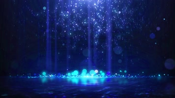 4K梦幻蓝色粒子光线舞台背景循环