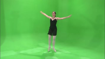 女子跳芭蕾绿屏抠像