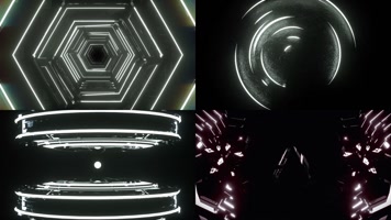 4组节奏光线图案vj背景