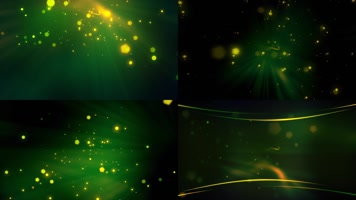 5组优美绿色粒子光斑背景