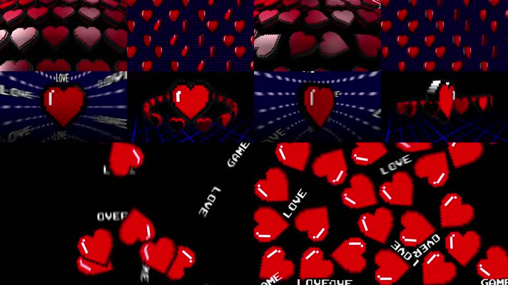 6组原版漫画心形歌曲vj背景