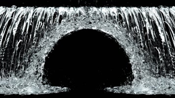 全息投影瀑布水帘洞（循环带通道）