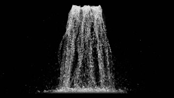 写实流体瀑布特效（带循环通道音效）