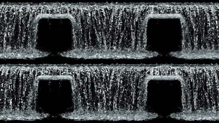 全息投影瀑布水帘洞（循环带通道）