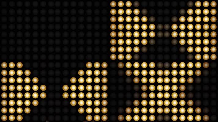 4K黄色矩阵灯泡跑马灯