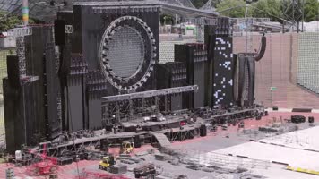 4K大型音乐演唱会场地搭建延时