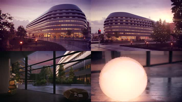 三维五星级酒店建筑漫游