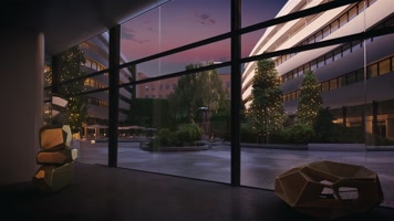 三维五星级酒店建筑漫游