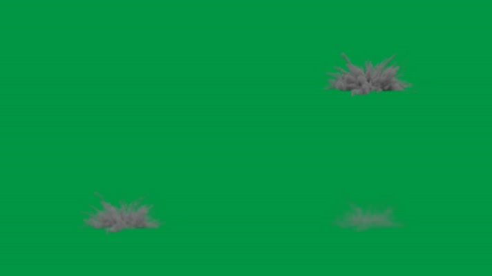 4K绿屏烟雾爆炸特效