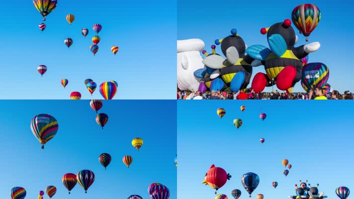 4K缤纷色彩热气球节