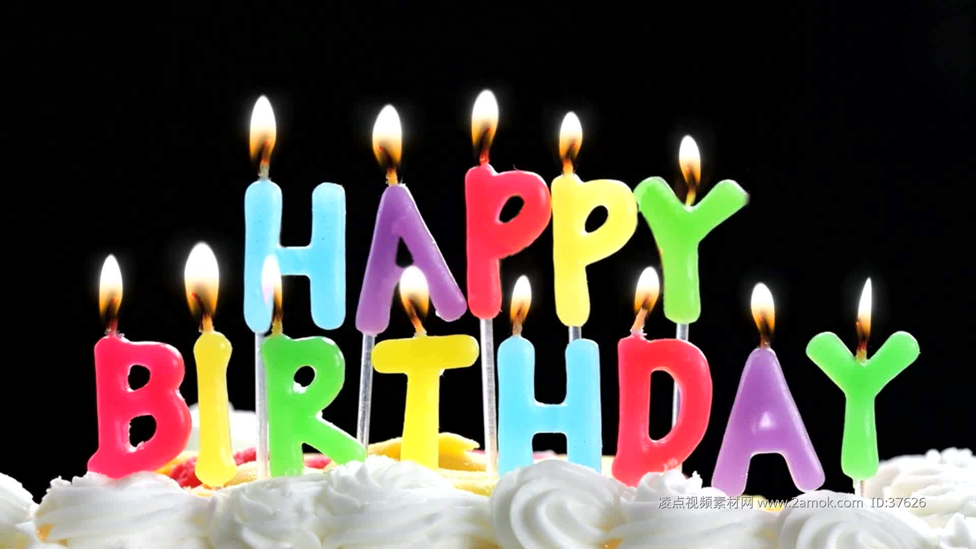 Happy Birthday Candles on Cake image image - Free stock photo - Public ...