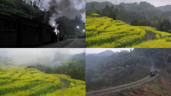 4K石板溪蒸汽铁路火车