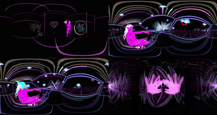 4K炫酷时尚摇滚酒吧夜店创意线条舞台视频