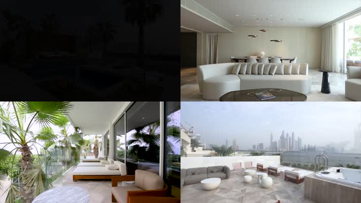 4K现代简约海滨别墅度假酒店