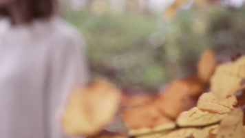 4K秋季户外落叶美女模特时装宣传片 4K秋季户外落叶美女模特时装宣传片