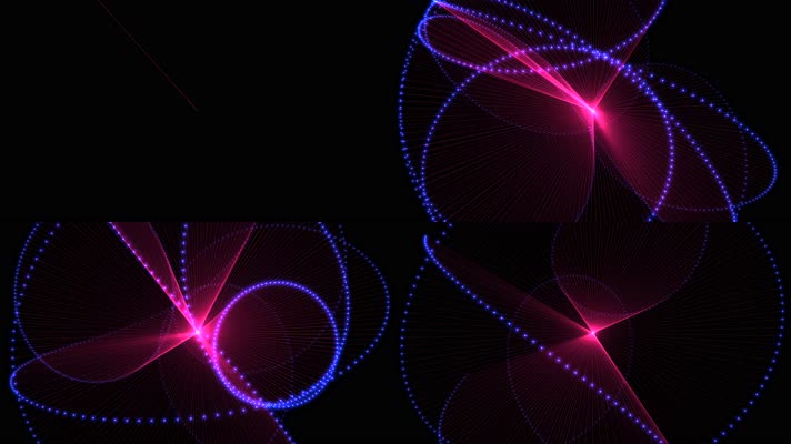 4K绚丽粒子激光射线全息投影