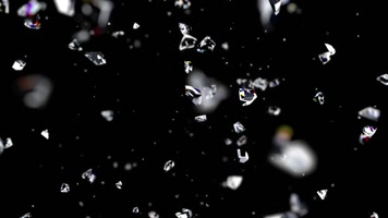 特效钻石破碎宝石水晶珠宝碎块视频