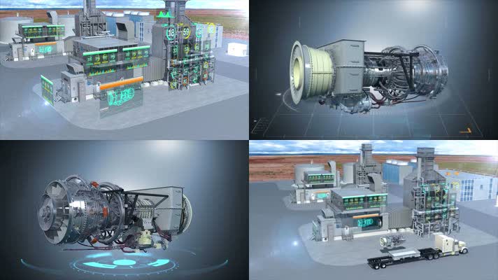 三维动画工厂燃气轮机技术应用