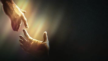 上帝的手光芒求助帮助背景视频