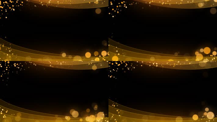 金色光斑粒子线条边框循环通道