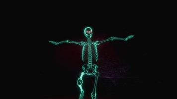 万圣节红眼睛骷髅舞蹈vj视频