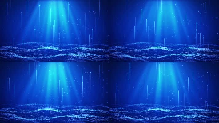 唯美蓝色粒子舞台背景循环