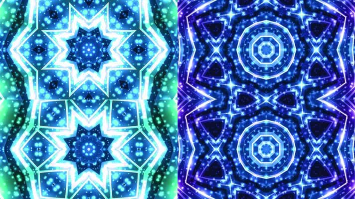 虚拟空间酷炫万花筒动感快节奏背景 