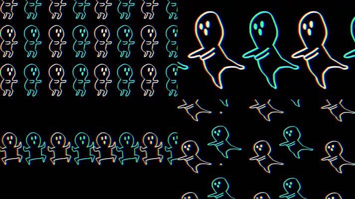 卡通搞笑逗比线条小人舞蹈vj视频