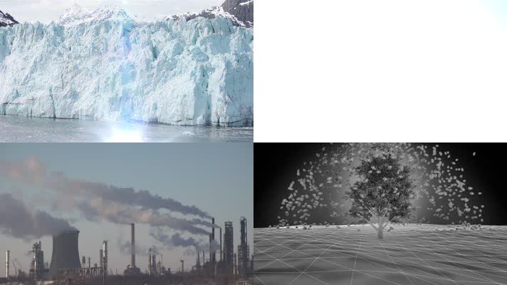 冰川融化环境污染气候变暖环保拯救地球