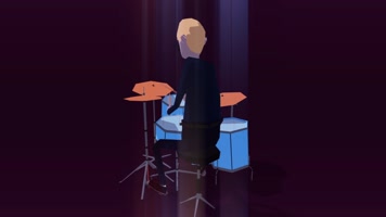 卡通音乐鼓手架子鼓