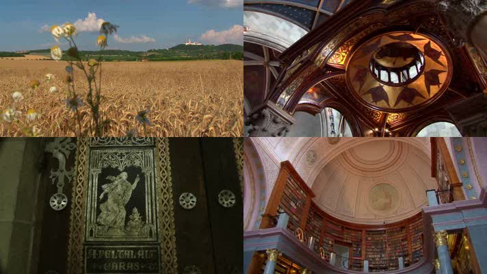 匈牙利潘诺恩哈尔姆千年修道院旅游高清实拍
