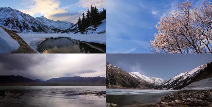 哈萨克斯坦阿拉木图自然延时美景