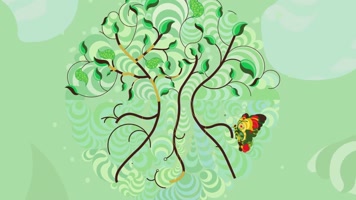  时尚花纹图案大雁蜻蜓蝴蝶留声机