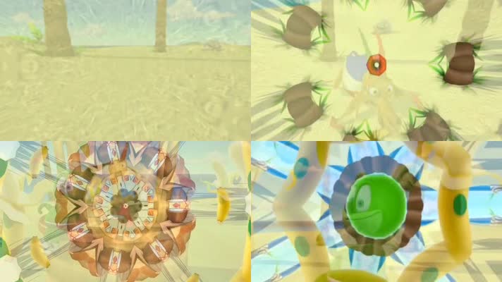 卡通动漫橡皮糖熊万花筒舞台背景视频