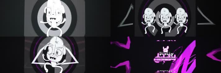 卡通搞笑小鬼舞蹈led舞台背景视频