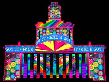 全息时尚图形建筑投影led灯光秀 全息时尚图形建筑投影led灯光秀