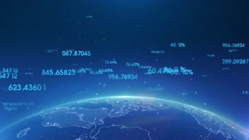科技地球数字数据背景循环