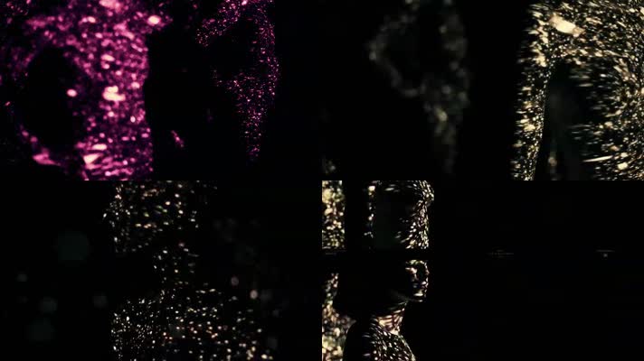 荧光闪动人物背景