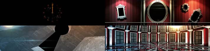 全息机械钟表抽象空间led舞台背景视频