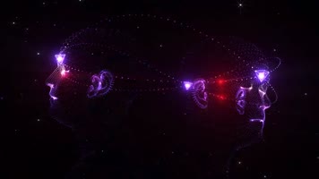  意境粒子飞鱼人头星座宇宙