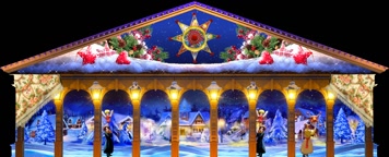 全息圣诞雪景舞台投影