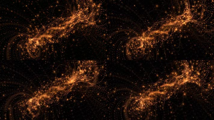 大气金色粒子环形奖杯颁奖背景视频