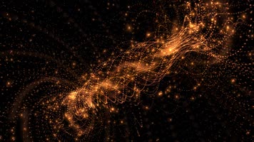 大气金色粒子环形奖杯颁奖背景视频