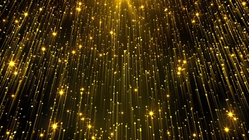 大气金色星光闪烁光线流星晚会背景视频