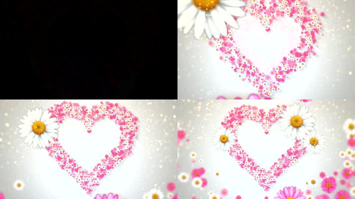 唯美心形花环4K歌曲配乐