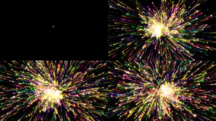 七彩粒子光线背景